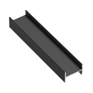 Aluminum profile H 18 mm, L=3 m, black colour