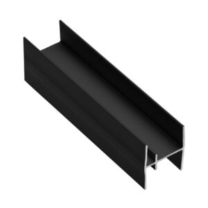 Aluminum profile HR 18/4 mm, L=3 m, black colour