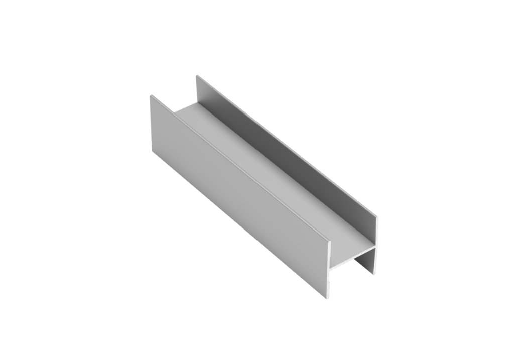 Aluminum profile HR 19/4 mm, L=3 m, anode colour