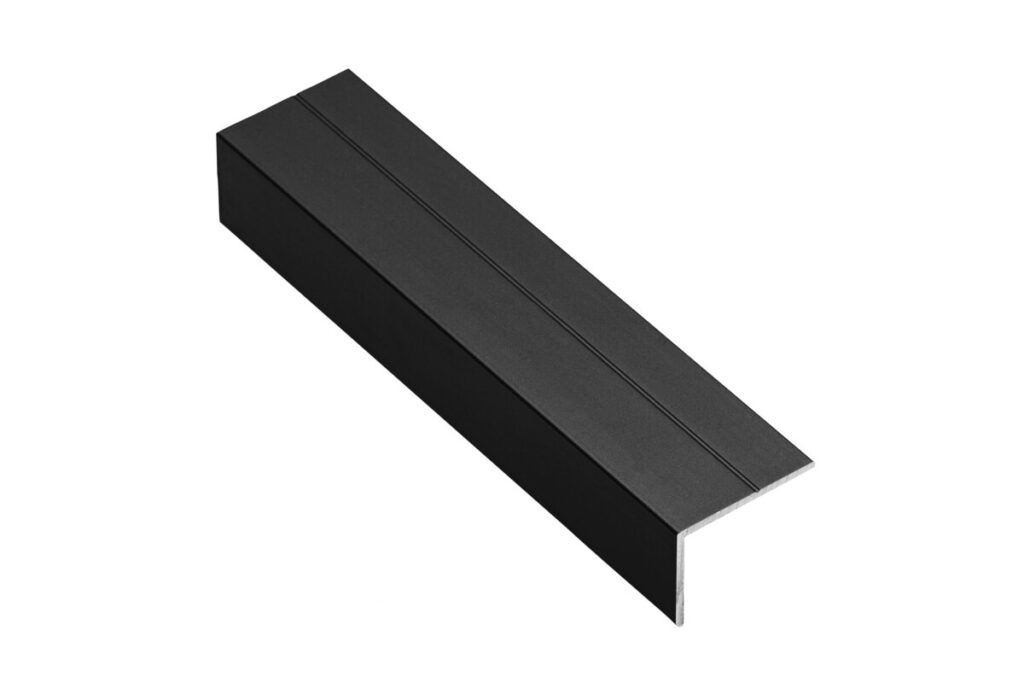 Aluminum profile angle bracket 18 mm, L=3  m, black colour