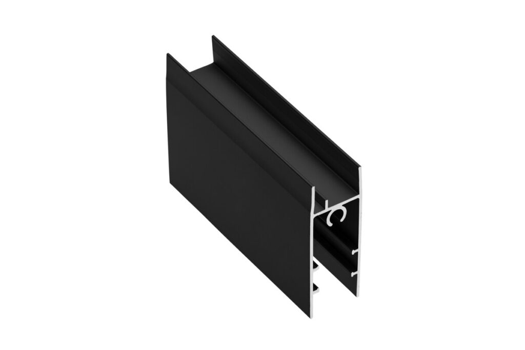 Aluminum profile bottom strip 18/4mm, L=3 m, black colour