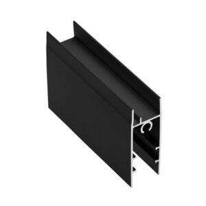 Aluminum profile bottom strip 18/4mm, L=3 m, black colour