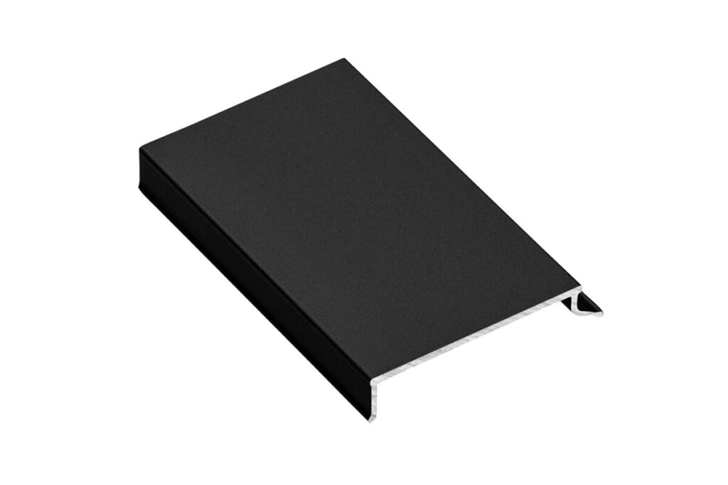 Aluminum profile masking cover EVO, L=3 m, black colour