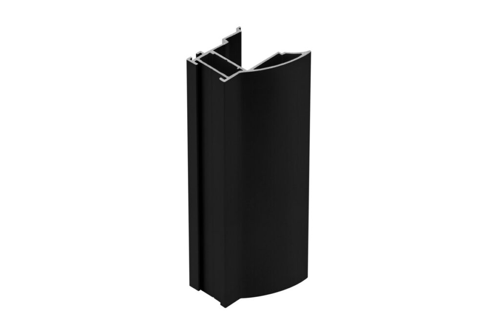 Aluminum profile handle NOVO S 18mm/16mm/4mm, L=2,7m, black colour