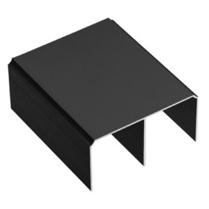 Aluminum profile top track, L=3 m, black colour