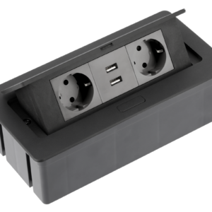 SOFT pull-out power socket with USB and power cable 1,5m