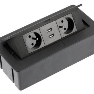 SOFT pull-out power socket with USB and power cable 1,5m