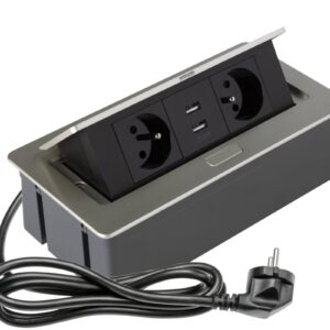 SOFT pull-out power socket with USB and power cable 1,5m