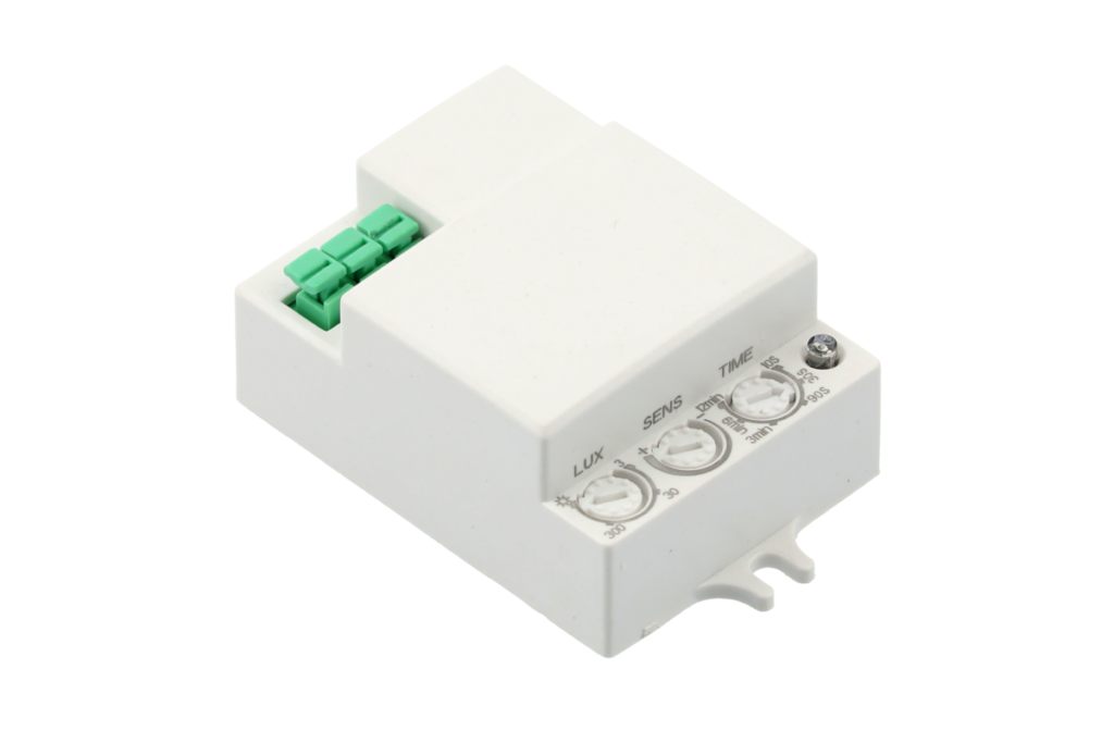 Microwave motion sensor SRC812 MINI2, max. 500 W, detection angle 360°, range 1-8 m, IP20, white
