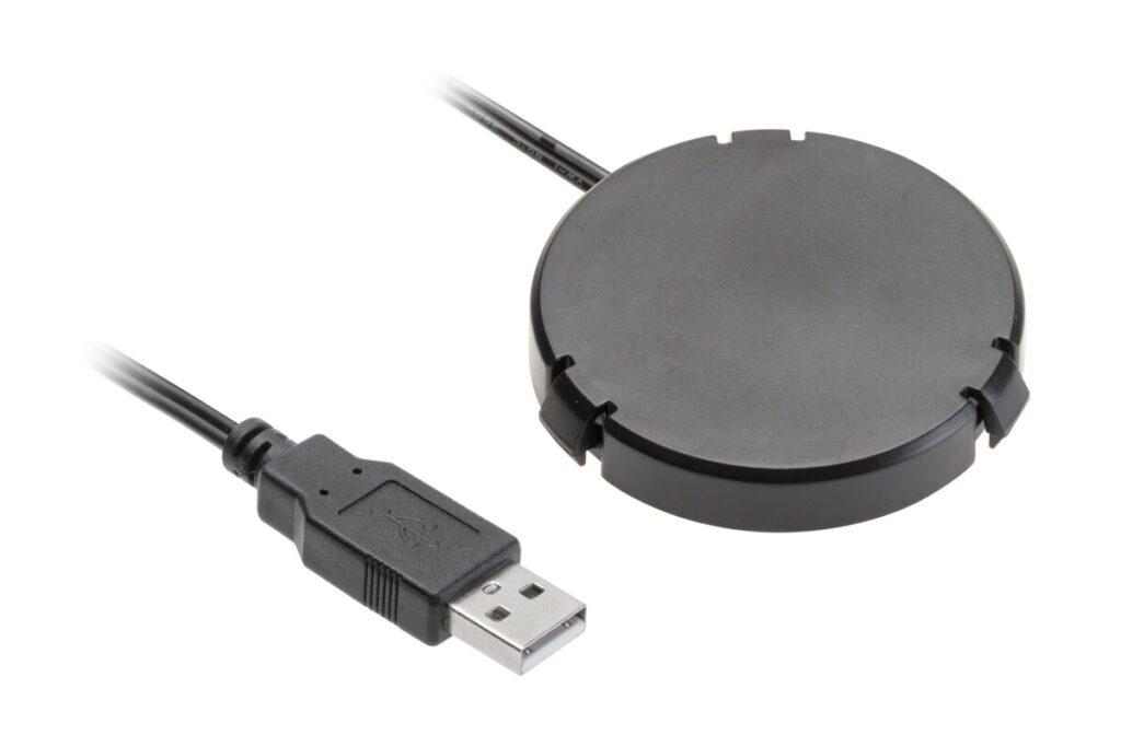 Wireless charging device, under table top, cable 2 m, black