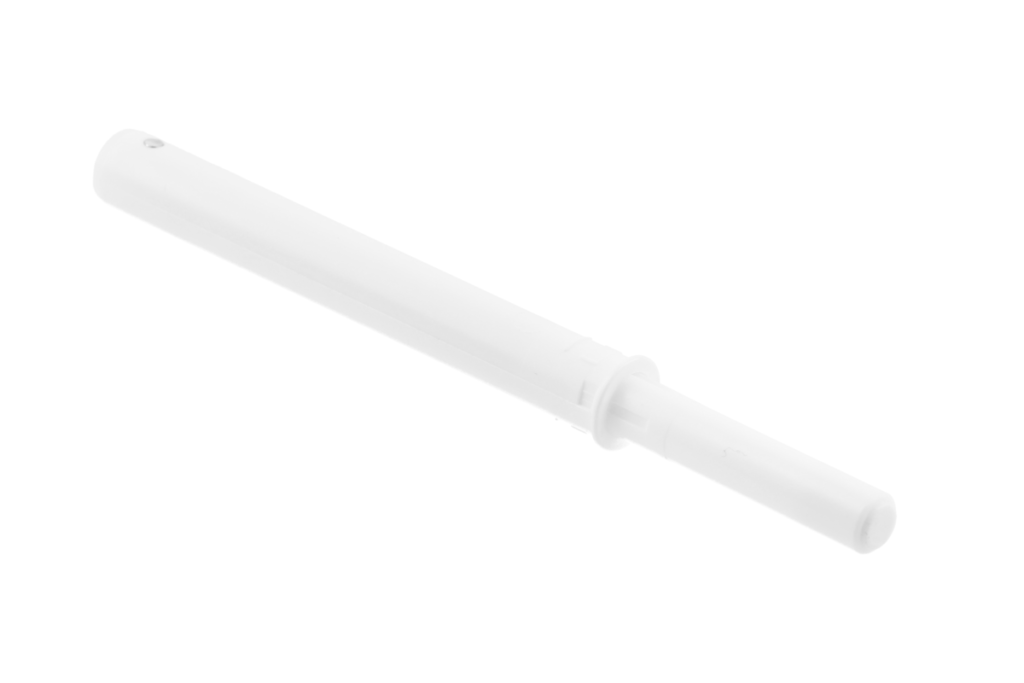 Bumper, recessed, long rubber, white