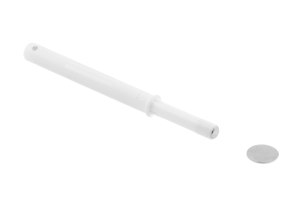 Bumper, recessed, long magnet, white