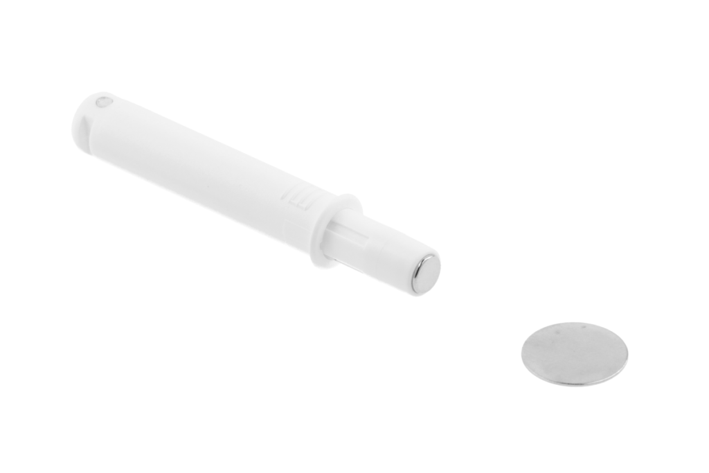 Bumper, recessed, short magnet, white