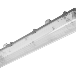 G-TECH Hermetic luminaire 218, 2×60 T8 LED (single-sided connection), G13, IP65, ABS/PS, gray