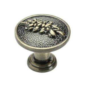 Zamak knob ARDEA antique brushed brass