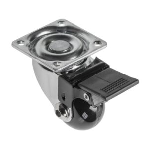 Furniture wheel, Brazylia, black, 35mm (with brake)