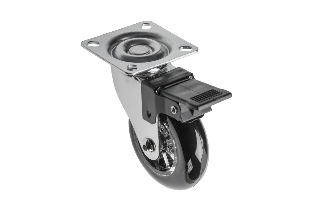 Furniture castor Brazil, black (with brake)