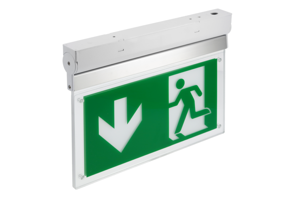 Emergency LED luminaire CORSO, 3 W, 300 lm, AC220-240V, 6400K, IP40, 3 hours, dual-mode, TEST button