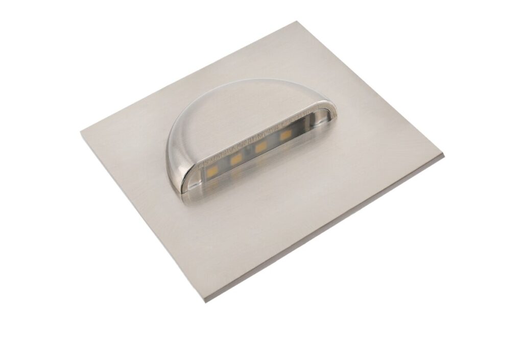 LED luminaire ESCADA, 0.8 W, 70 lm, 4000K, 12V, square, stainless steel