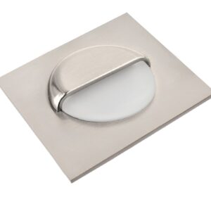 LED staircase fixture,ESCADA KB,DC12V,square,frosted cover,0,8W,70lm,4000K,inox,cable 150cm