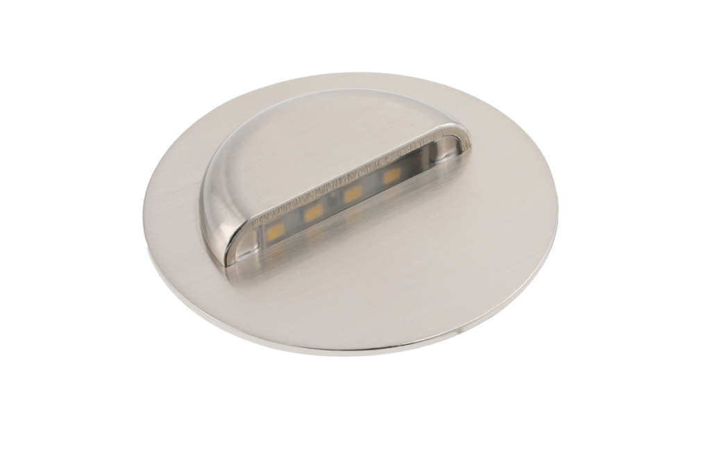 LED luminaire ESCADA, 0.8 W, 70 lm, 4000K, 12V, round, stainless steel