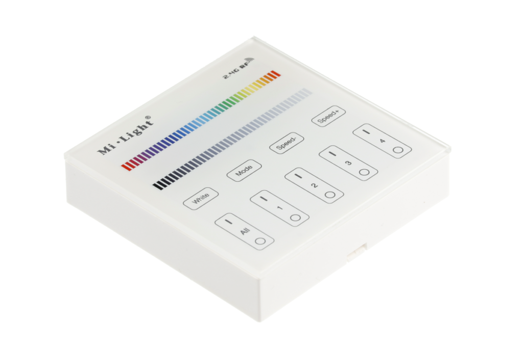 Touch panel for radio controller RGBW, 4-zone