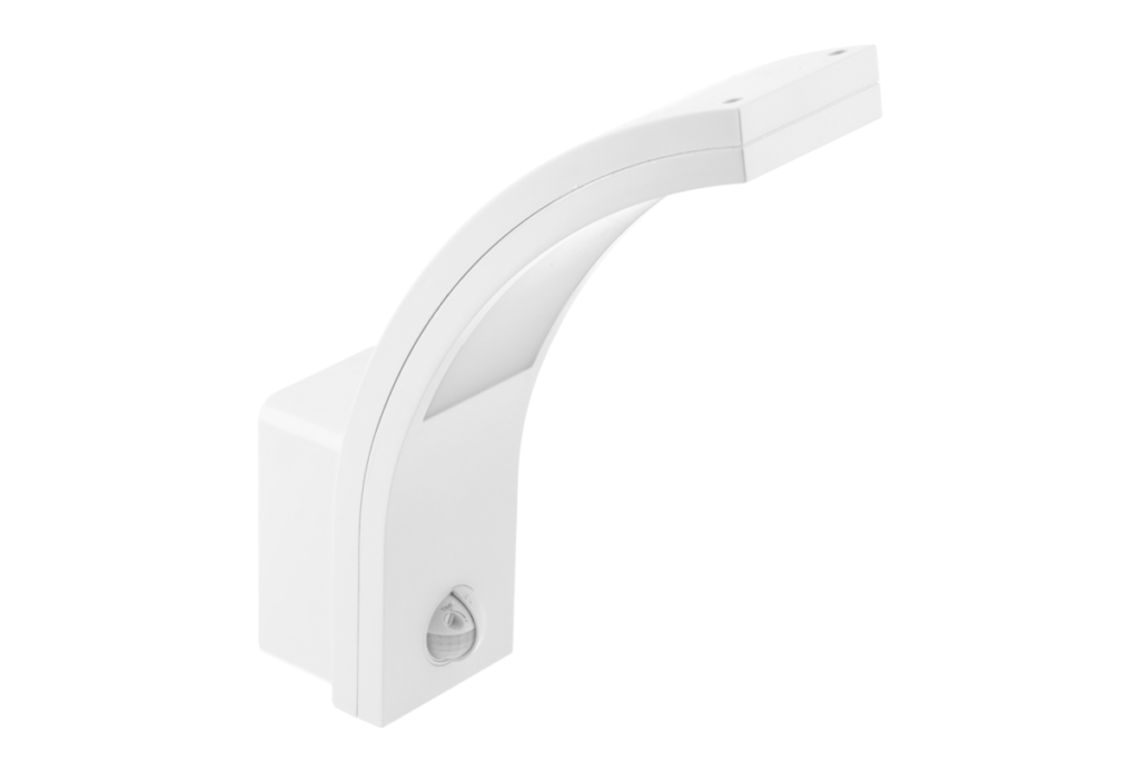 LED facade luminaire PARIS with motion sensor, 10 W, 900 lm, 4000K, IP54, white