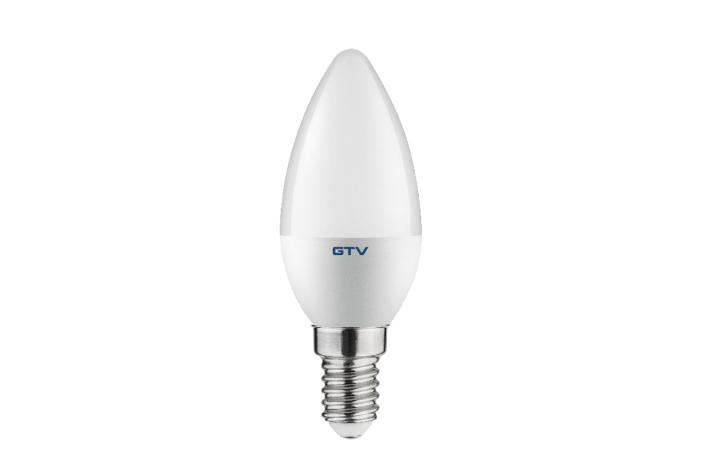 LED Bulb E14, C30, 6 W, 520 lm, 4000K, AC180-250V, 160°