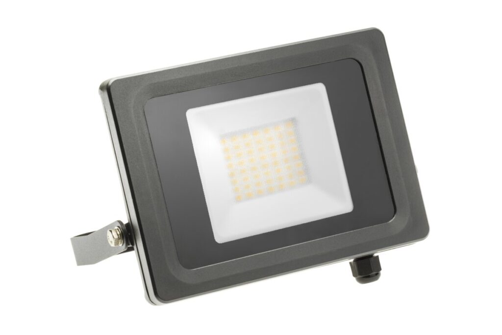 LED floodlight VIPER, 30 W, 2700 lm, 4000K, AC220-240V, IP65, 120°, gray
