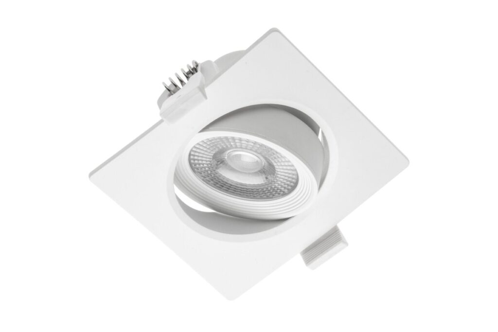 LED spotlight VOLARE, 5 W, 400 lm, 4000K, AC175-250V, PF>0.5, RA>80, IP20, 38°, square