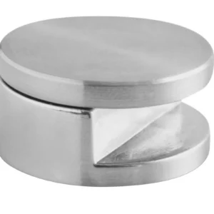 Fixing element for glass and mirrors Q27 mm, chrome