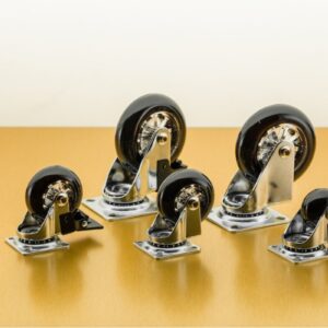 Furniture wheel, Brazylia, black, 50mm (with brake)