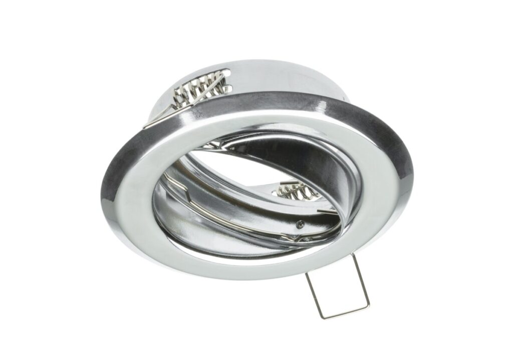 Ceiling spot light fixture PARMA II, IP20, round, chrome,  with angle adjustment