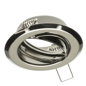 Ceiling spot light fixture PARMA II, IP20, round, black chrome,  with angle adjustment