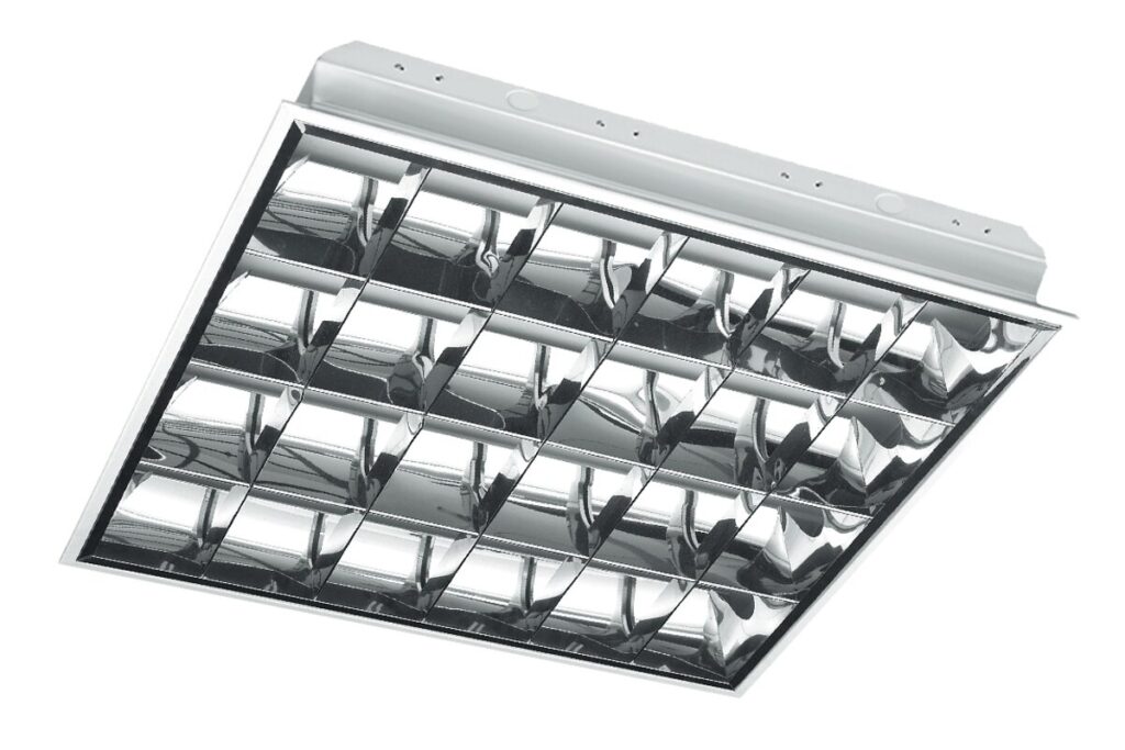 G-TECH Luminaire RASTRO 60, 4×60 T8 LED (single-sided connection), G13, AC220-240V, IP20, armstrong