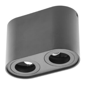 Ceiling luminaire SENSO DUO, GU10, 83x165x110 mm, IP20, max. 50 W, black