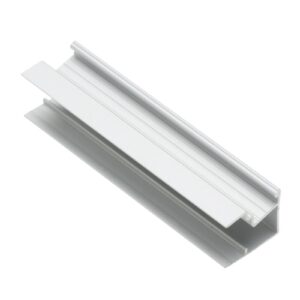 LED aluminum profile plinth narrow, studded GLAX silver PLATE 19mm L= 3007 mm