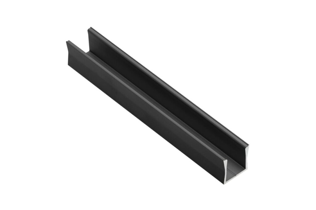 Profile GLAX MINI high for LED strip, surface-mounted, 2 m, black