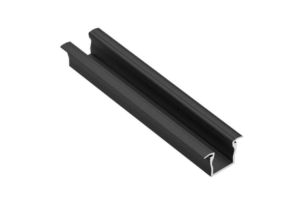 Profile GLAX MINI high for LED strip, recessed, 2 m, black