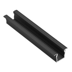 Profile GLAX MINI high for LED strip, recessed, 2 m, black