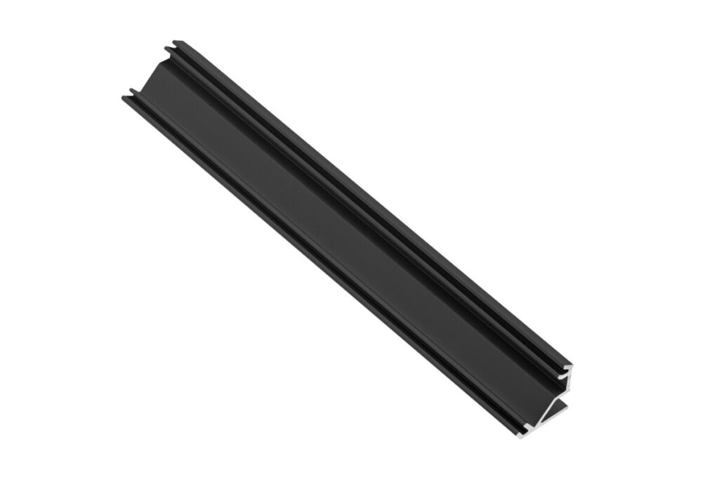 Profile GLAX for LED strip, corner surface-mounted, 2 m, black