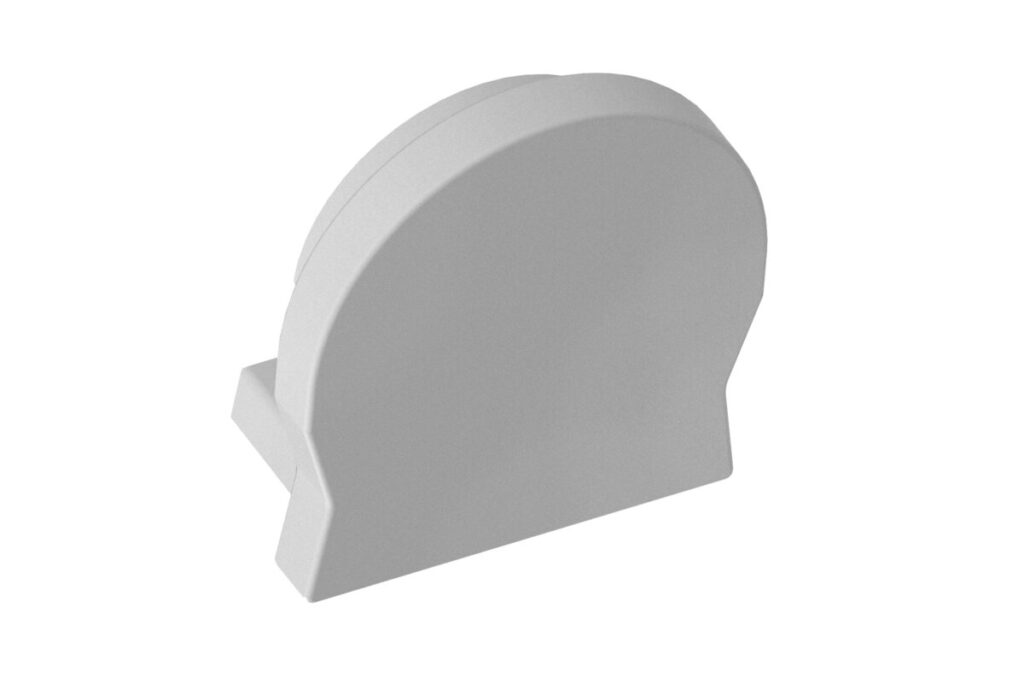 Round plug for surface-mounted profile GLAX MINI, (set of 10 pcs.), gray