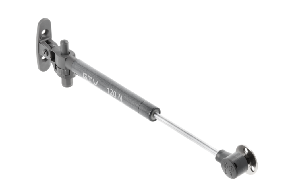 Gas stay lift 120n with soft closing grey anthracite