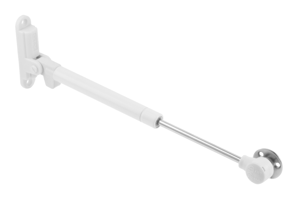 Gas stay lift 150n with soft closing without adjustment white