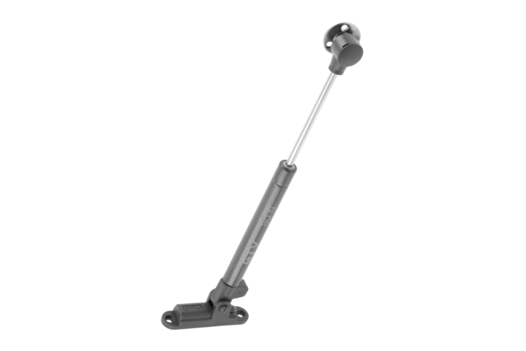 Gas stay lift 150n with soft closing without adjustment grey anthracite
