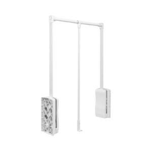 Pull-down wardrobe rail – oil 645mm – 910mm (steel-100% white)