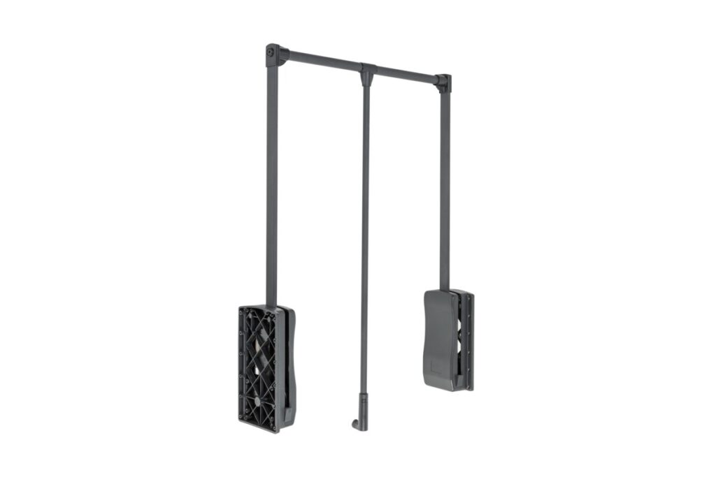 Pull-down wardrobe rail – oil – 545mm – 700mm (stalowy-100% gray)
