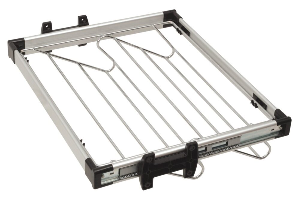 Aluminium footwear drawer for wardrobes, 70cm