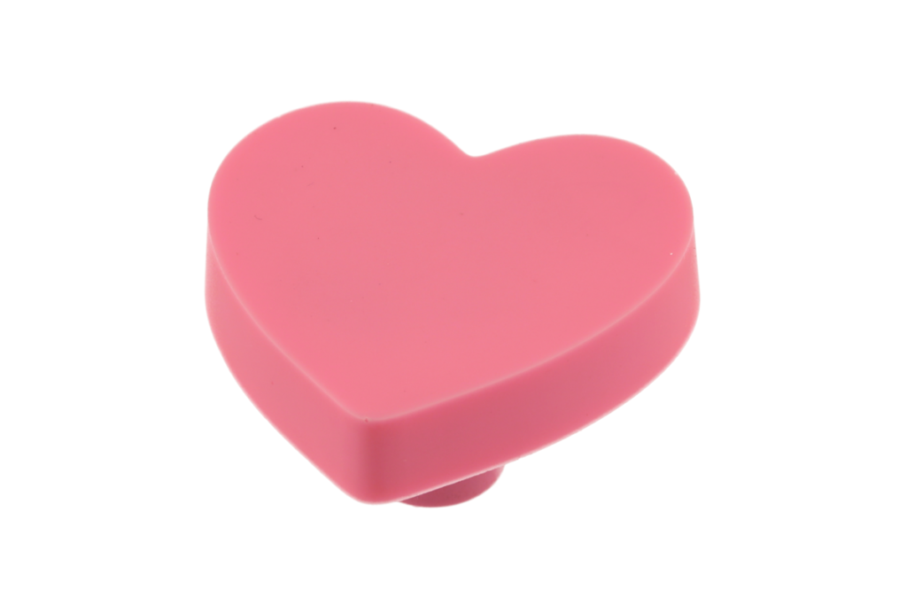 Rubber handle Heart, pink
