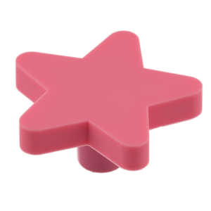 Rubber handle Star pink